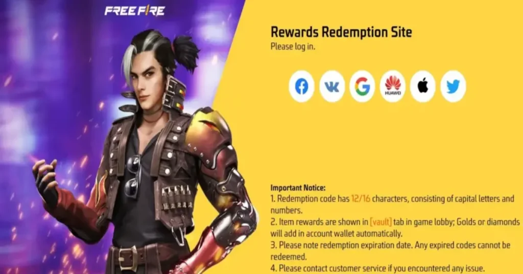 Unlimited Free Fire Redeem Code