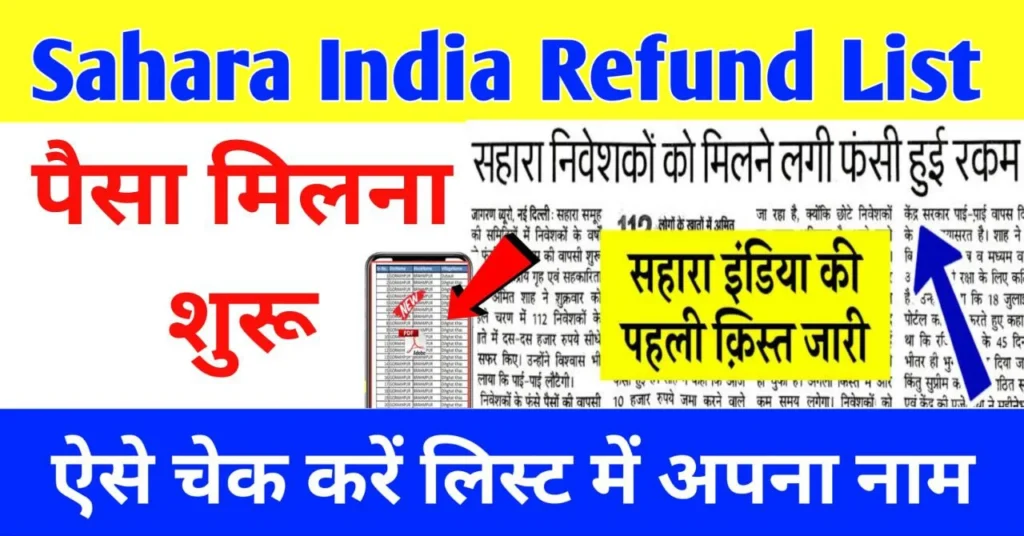 Sahara India Refund List