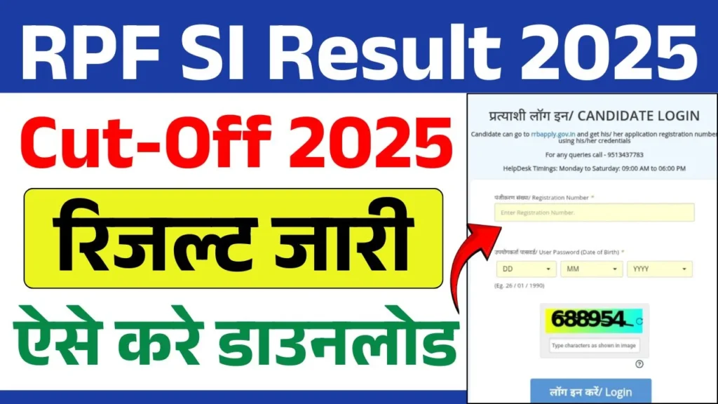 RPF SI Result 2025